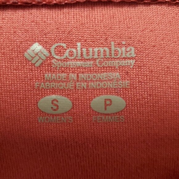 COLUMBIA Sweatshirt Pink Fleece 1/4 Zip Pullover Womens S Lightweight Hiking - Picture 3 of 8